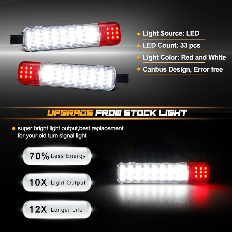 NDRUSH LED Interior Door Light Door Panel Courtesy Warning Light Lamp Assembly Compatible with 1999-2006 Silverado/Sierra 1500 2001-2006 3500 2500 HD 1999-2006 Yukon 1995-1999 C1500 C2500 C3500 - Image 2